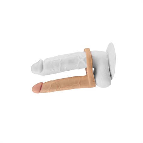 16 cm Realistik Titreşimli Penis Halkalı Anal Dildo - Görsel 2