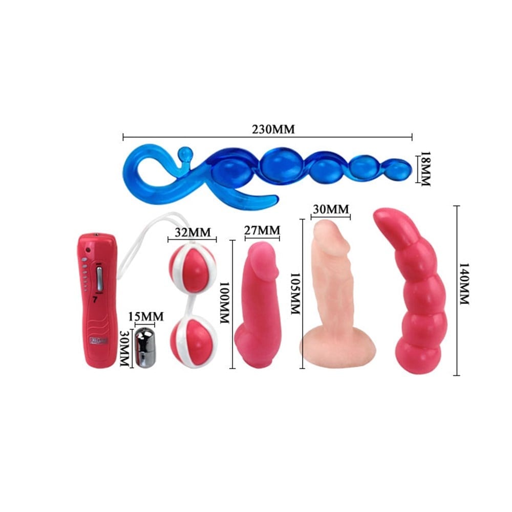 Anal Vajinal Titreşimli Vibratör Seti 5 Parçalı - Görsel 4