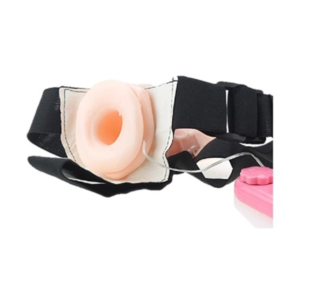 18 cm Belden Bağlamalı İçi Boş Titreşimli Protez Penis - Görsel 3